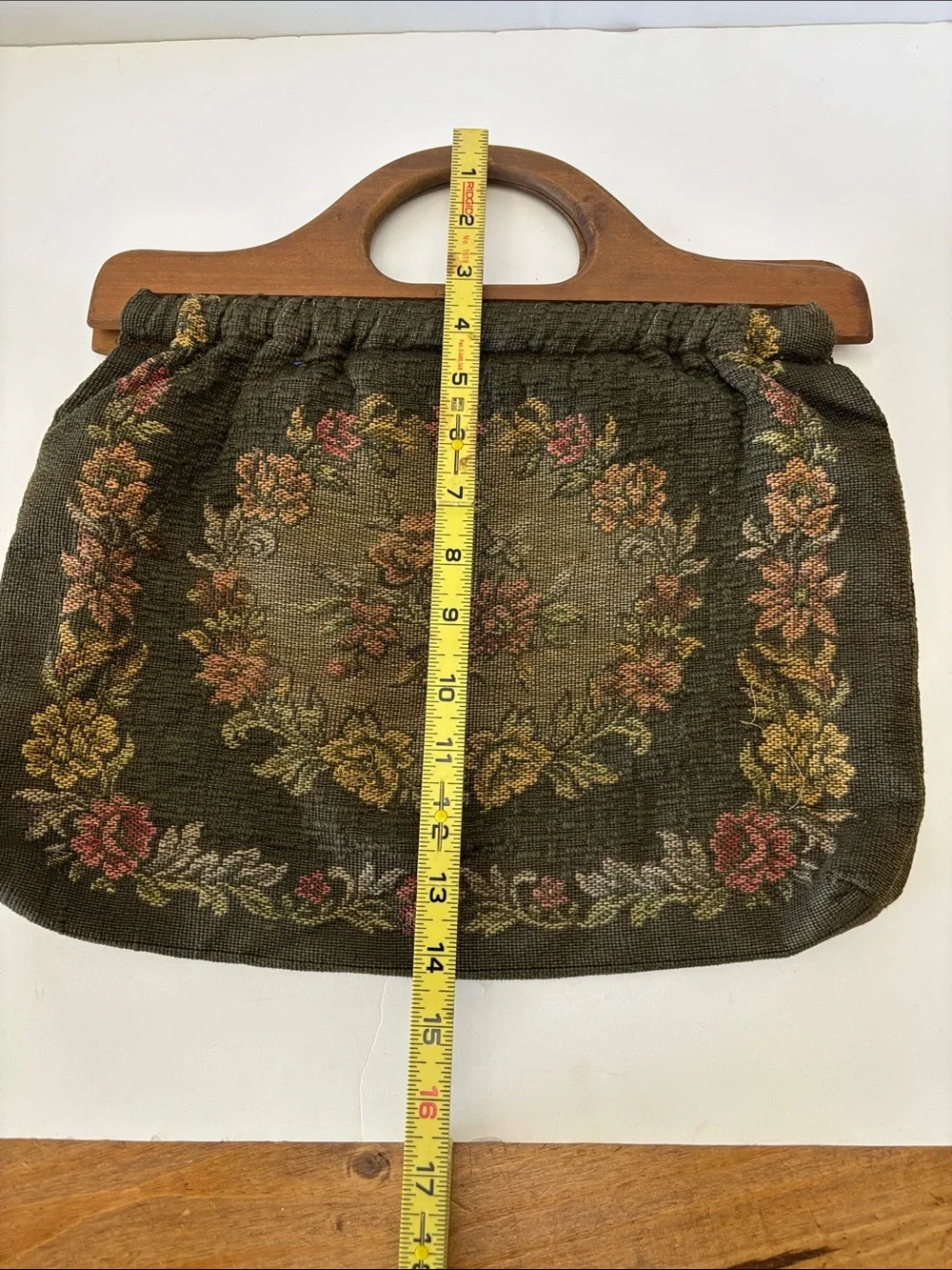 Vintage tapestry satchel